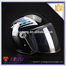 China atacado capacete de meia face de motocicleta preto barato